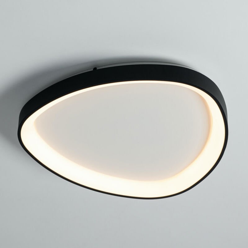 Schwarze Design-Deckenleuchte Ovalkreis dimmbare led 42 cm - Mesiano