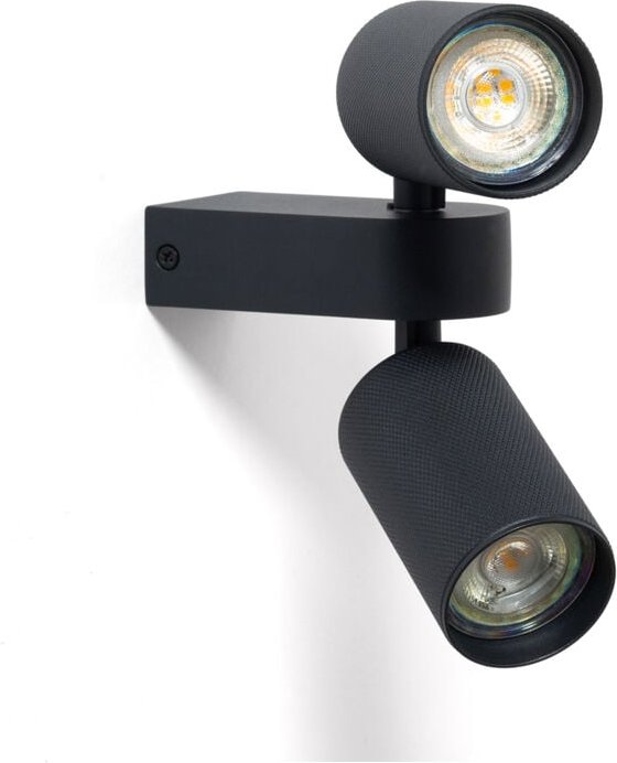 Wandleuchte Aluminium Aritz 2 Strahler Schwarz