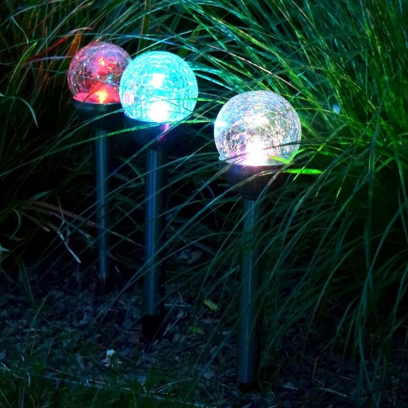 Buvtec led Solar Leuchte Leuchtkugel, Farbwechsler