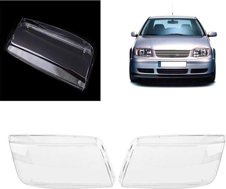 Klare Ersatz-Scheinwerferlinsenabdeckung aus Kunststoff für MK4 Jetta Bora 1998-2004