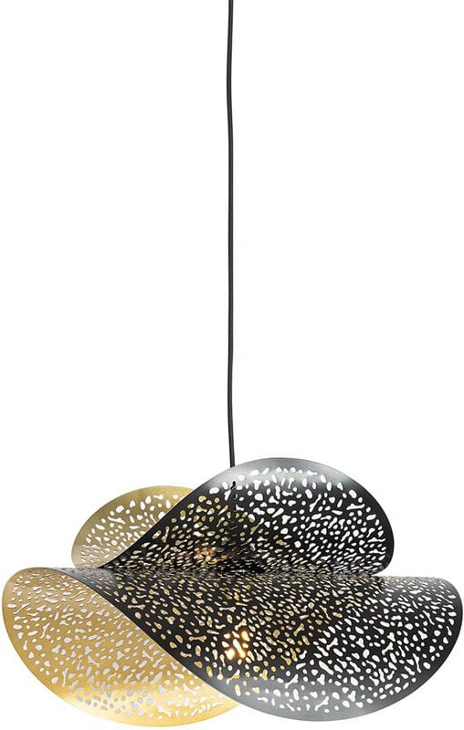 Orientalische Hängelampe schwarz mit Gold 28 cm - Japke