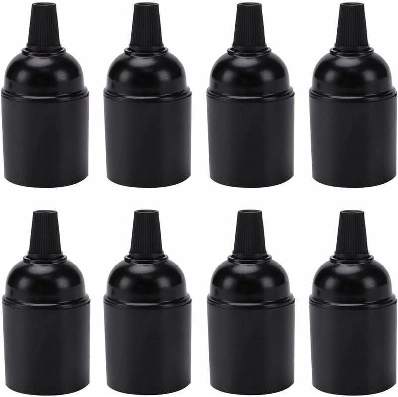 Stück E27 Vintage-Lampenfassungen in Schwarz, E27-Glühbirnenhalter, Bakelit-E27-Schraubfassungen, für Pendelleuchten im ...