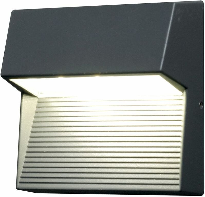 LED Außenlampe Anthrazit IP65 eckig Modern Eingang