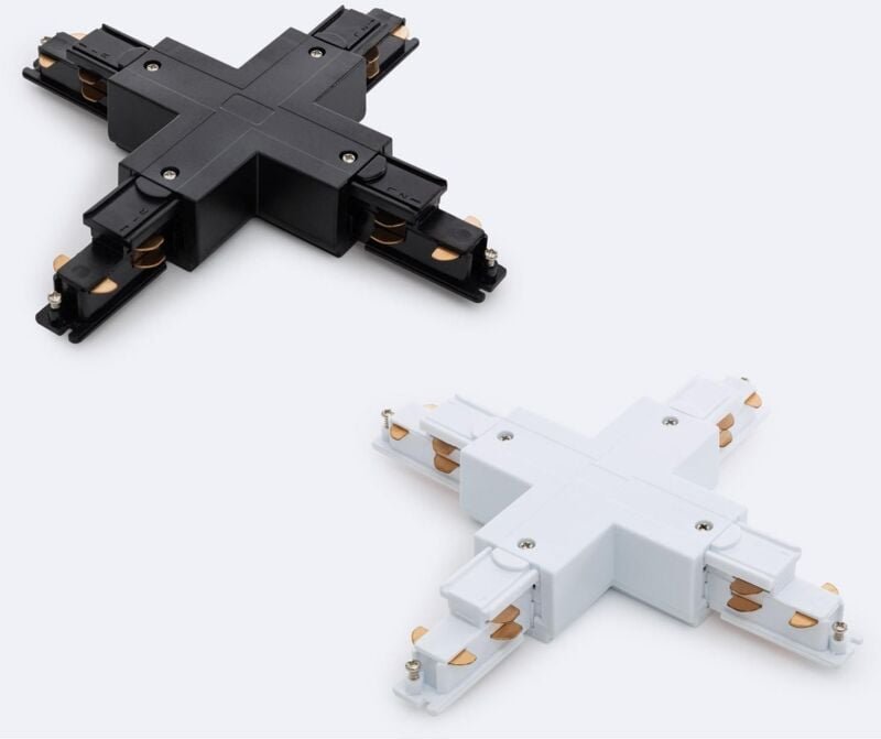 Efectoled - Verbindungsstück Typ x für 3-Phasenstromschiene dali Schwarz
