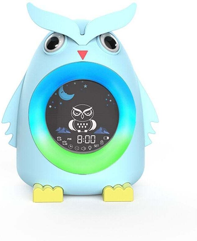 Kinderwecker, lehrreich, kabellos, Nachtlicht, Radiolampe, 5 Farben, Tag/Nacht (1 Stück)