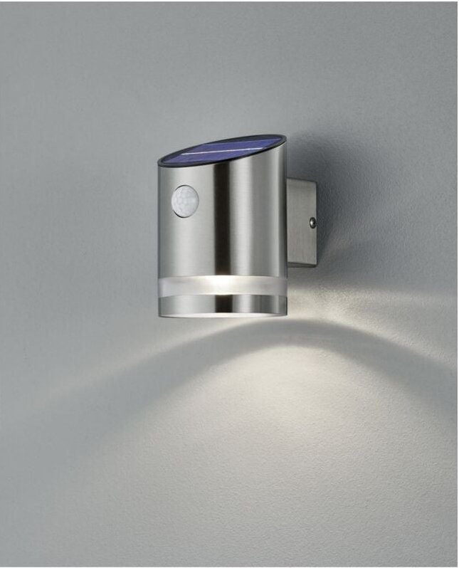 Iperbriko - Salta Led IP44 Nickel-Außenwandleuchte mit Trio-Beleuchtungsbewegungssensor