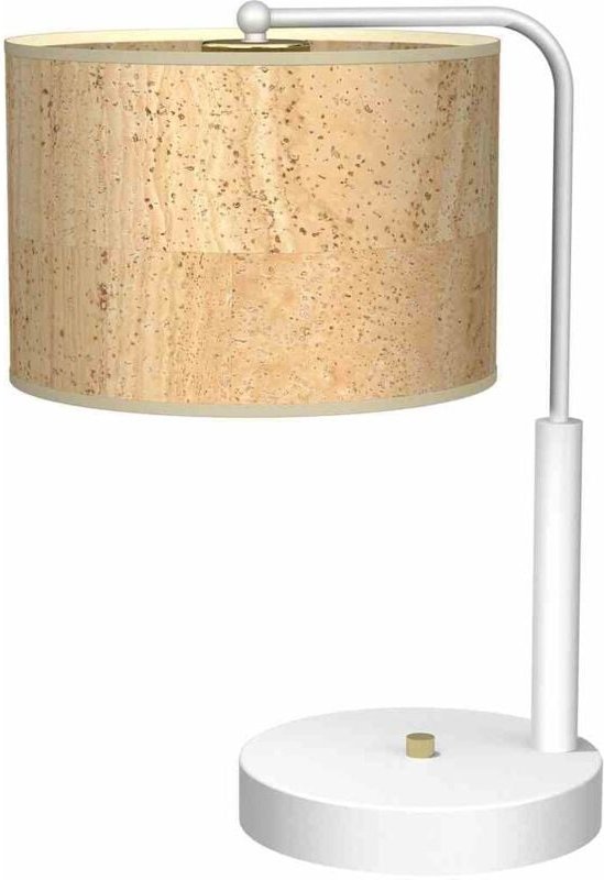 CORK Weiß/Kork Bürolampe 1xE27