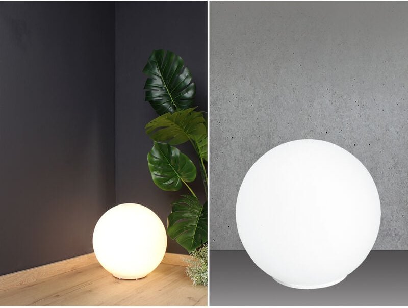 Led Tischleuchte Große Kugel - Glaskugel Weiß satiniert, ø 35cm