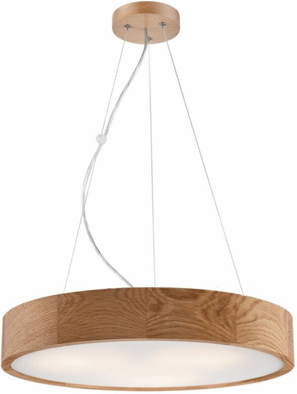 Lamkur Zylindrische Pendel-Deckenleuchte Eiche, 3x E27