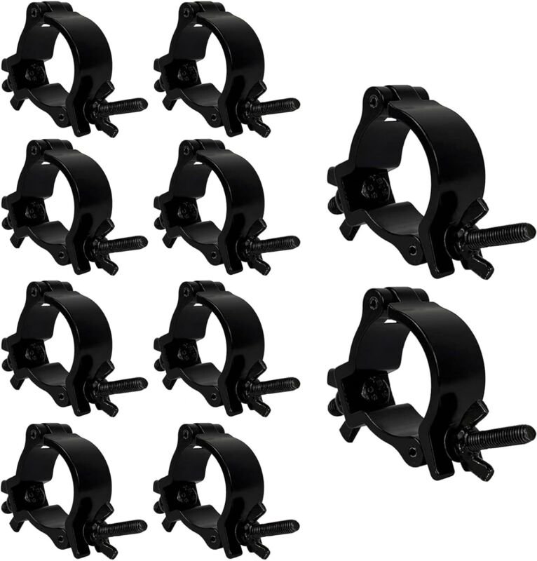 Befestigungshaken für Traversen, 10 Stück, Aluminiumlegierung, passend für Lampen mit 48–51 mm Durchmesser, Tragkraft 10...