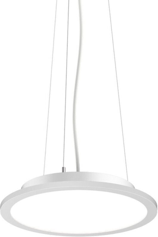 Ideal Lux - fly 35 cm integrierte LED-Pendel-Deckenleuchte Weiß, 3000 k, IP40