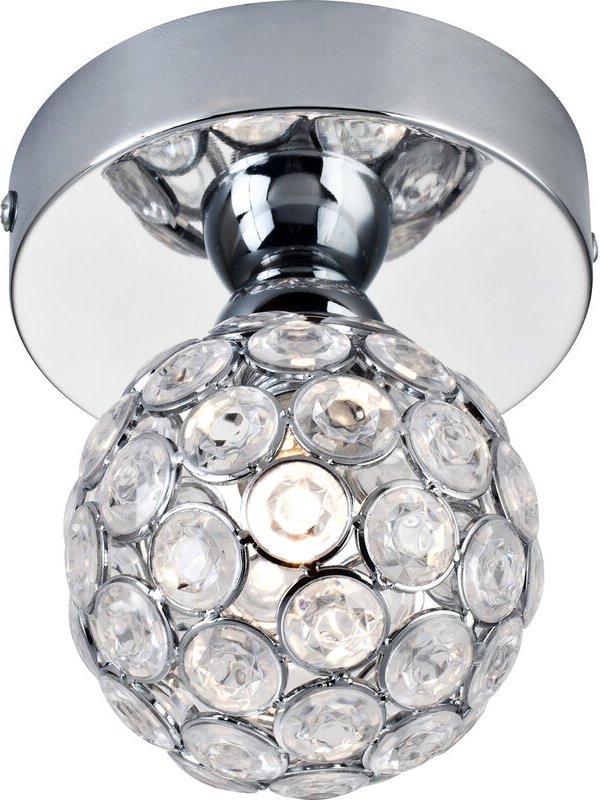 Deckenlampe G9 Ø 9,5 cm 2700 K 360 lm Glas Edelstahl Klassisch Deckenleuchte