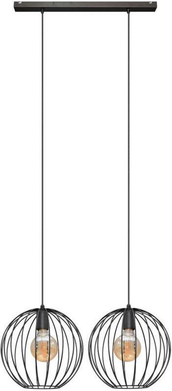 Mercure Straight Bar Pendelleuchte Schwarz 70cm - Helam