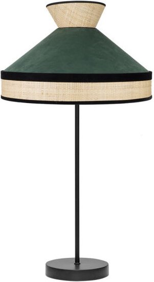 Fabrilamp Hohe Tischleuchte Serie Fabrizio in flaschengrüner Ausführung