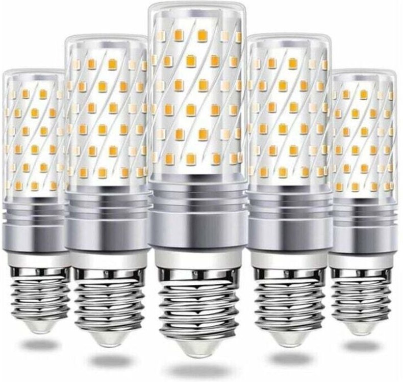 LED-Maiskolbenlampe E27, 16 W, 6000 K warmweiß, 900 lm, helle Pendelleuchte (230 V), 360°-LED-Abstrahlwinkel, 5er-Pack