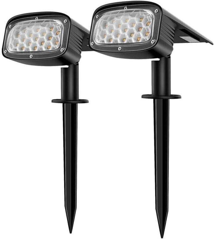 Solar-Strahler für den Außenbereich, 2-in-1-Solar-Flutlicht, 3 Modi, Installation für Weg, Terrasse, Auffahrt, 2er-Pack,...