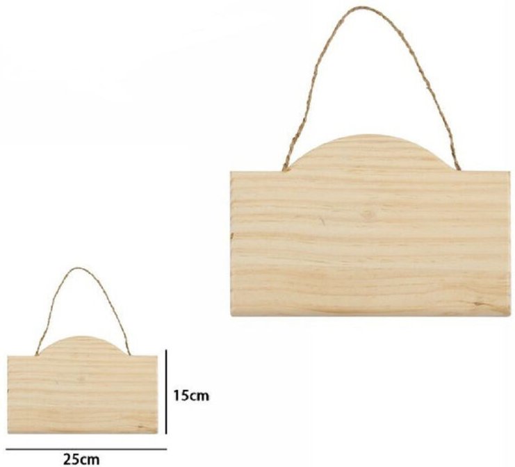 Trade Shop Traesio - Trade Shop - decoupage holzdekoration zum hängen mit seilschild 25 x 15 cm 74201A -