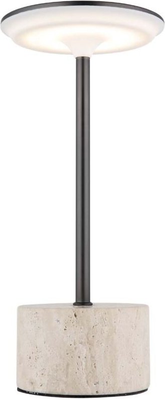 Tischleuchte Beistelllampe Leselampe Travertine Stein LED Touchdimmer, H 28cm