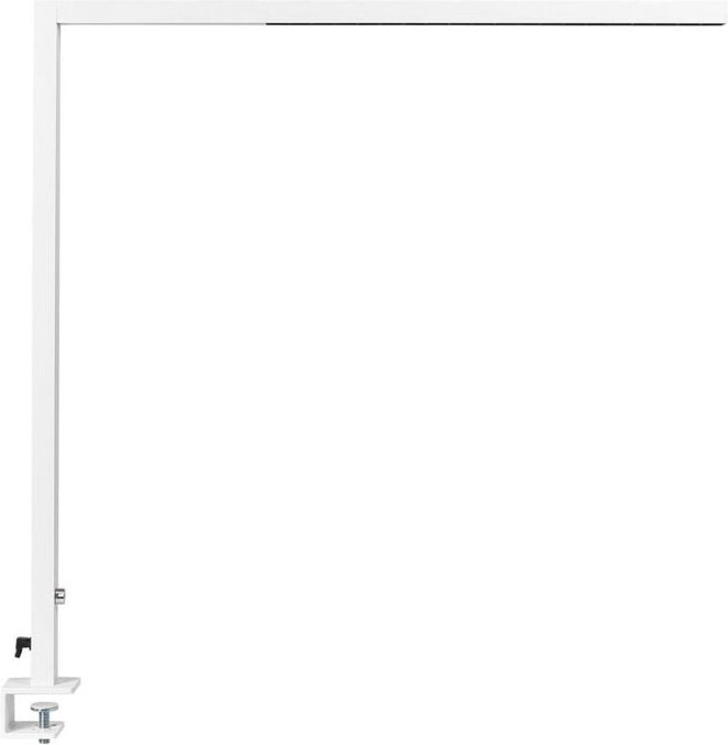 LED-Schreibtischlampe Weiß Metall mit Regler Dimmbar Klemmbar Modern Büro Ausstattung Klemmleuchte Arbeitsleuchte Archit...