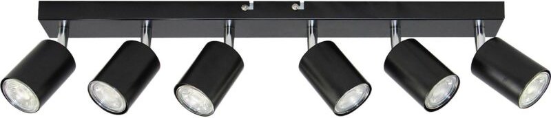 Orno DOA Deckenleuchte Schwarz Elegant 6 GU10 Leuchtmittel