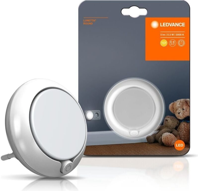 Ledvance - lunetta Round l 4058075266827 Nachtlicht Rund led Warmweiß Weiß