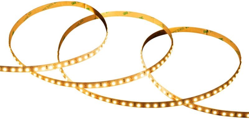 Efectoled - LED-Streifen 12V smd 120 LED/m 5m 10W/m 1000lm/m Breite 8mm Schnitt 2.5cm IP20 2700K Warmweiß