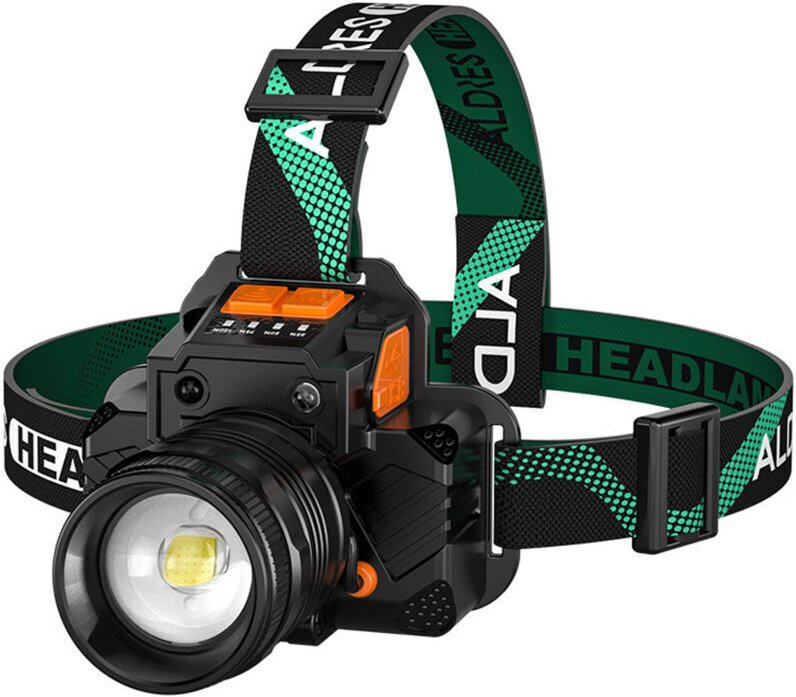 Wiederaufladbare LED-Stirnlampe mit Sensor und Rotlicht, wasserdicht nach IPX7, ideal für Camping, Wandern und Angeln