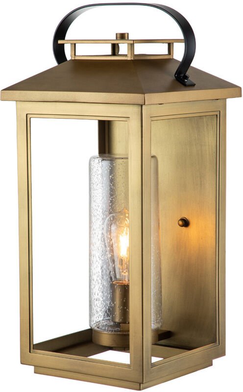Elstead - Hinkley Atwater Wandlaterne für den Außenbereich, Messing in Distressed-Optik, IP44