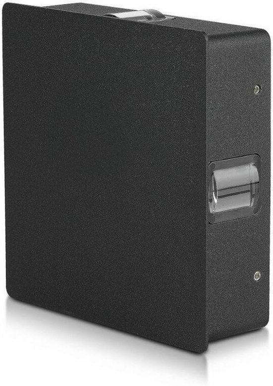 V-TAC 4W quadratische LED-Wandleuchte 110LM/W Schwarz Warmweiß IP65