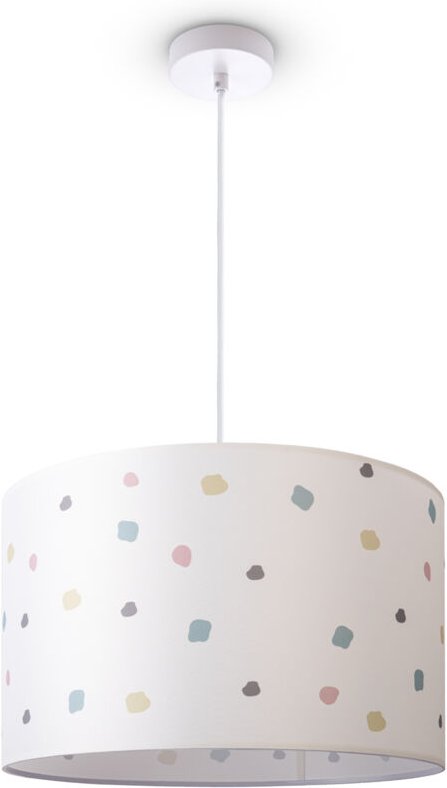 Thumbnail - Paco Home Deckenlampe Lampenschirm Stoff Pendelleuchte E27 Hängeleuchte Schlafzimmer Rund Pendelleuchte - Weiß, Design 3...