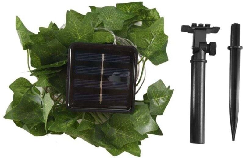 Solar-Lichterkette mit Ahornblattmotiv, wasserdichte Solar-Weihnachtsbeleuchtung für den Außenbereich, 2 m, 20 LEDs