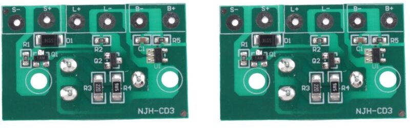 2X Solar-Rasenlicht-Controller-Platine 3,7 V Lithium-Batterie Solar-Scheinwerfer-Licht Solarlicht-Platine mit Schalter