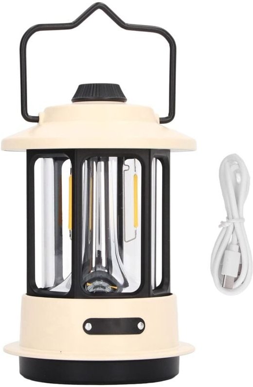 LED-Campinglaterne, IPX4 wasserdichte, tragbare Überlebenslaterne mit stufenloser Dimmfunktion, robuste, wiederaufladbar...