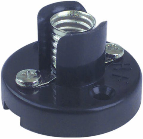 Electro Dh - Lampenfassung mit Schraubanschluss E-10 Schwarz Elektro dh. Verschraubung 12.060 8430552021482