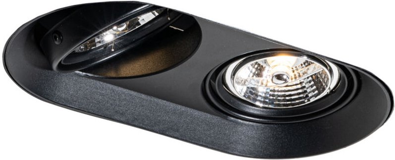 Runder Einbau-Strahler schwarz GU10 70mm 2-flammig - Hubs