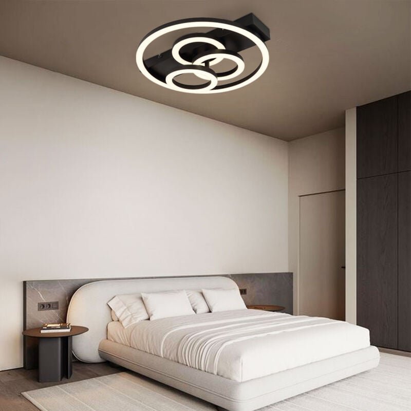 Thumbnail - Deckenleuchte Deckenlampe LED Wohnzimmerlampe Schwarz Memory Dimmbar CCT 40W