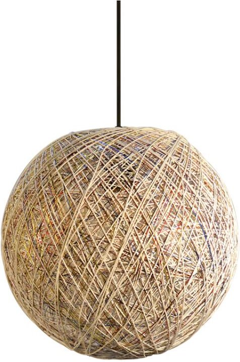 MISTRA Naturpapier Seil Pendelleuchte in Kugelform
