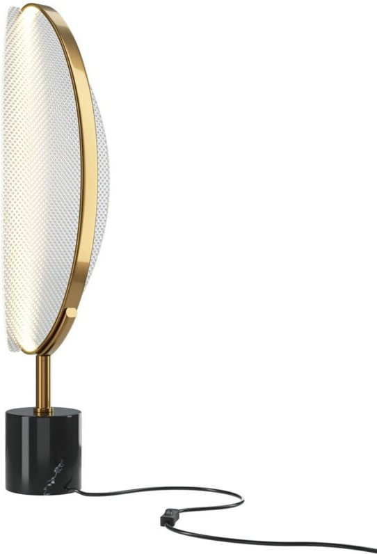 Maytoni Breeze Moderne integrierte LED-Tischleuchte, dimmbar, Messing, 3000 K, 870 lm, Acrylschirm