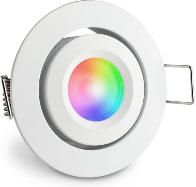 Einbaustrahler Mini schwenkbar Matera 3W IP44 durchverbindbar - Lichtfarbe: RGB+2700K - Farbe: weiß RAL 9016