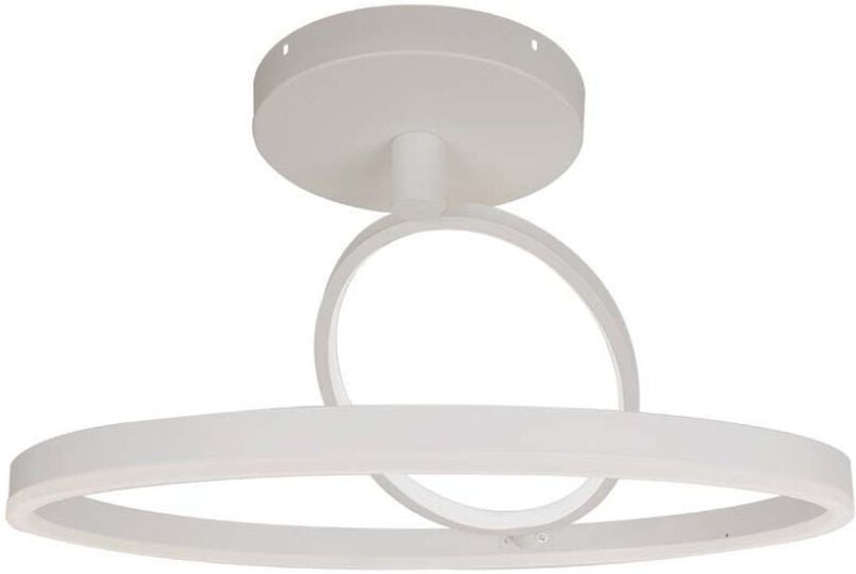 Designleuchte Deckenlampe Wohnzimmerleuchte led Ring Schlafzimmer weiß d 49,5 cm