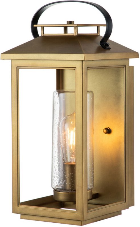 Hinkley Atwater Wandlaterne für den Außenbereich, Messing in Distressed-Optik, IP44 - Elstead