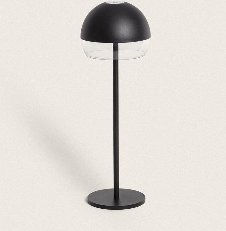 Ledkia - LED-Tischleuchte Außen 3W tragbar mit wiederaufladbaren USB-Akku Adair Schwarz