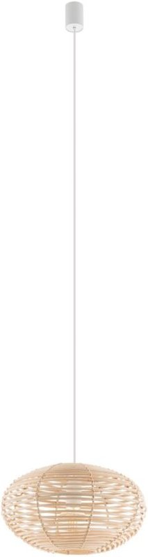 Hängelampe Rattan rund Ø 40 cm H: max. 160 cm E27 Boho Modern Hängeleuchte
