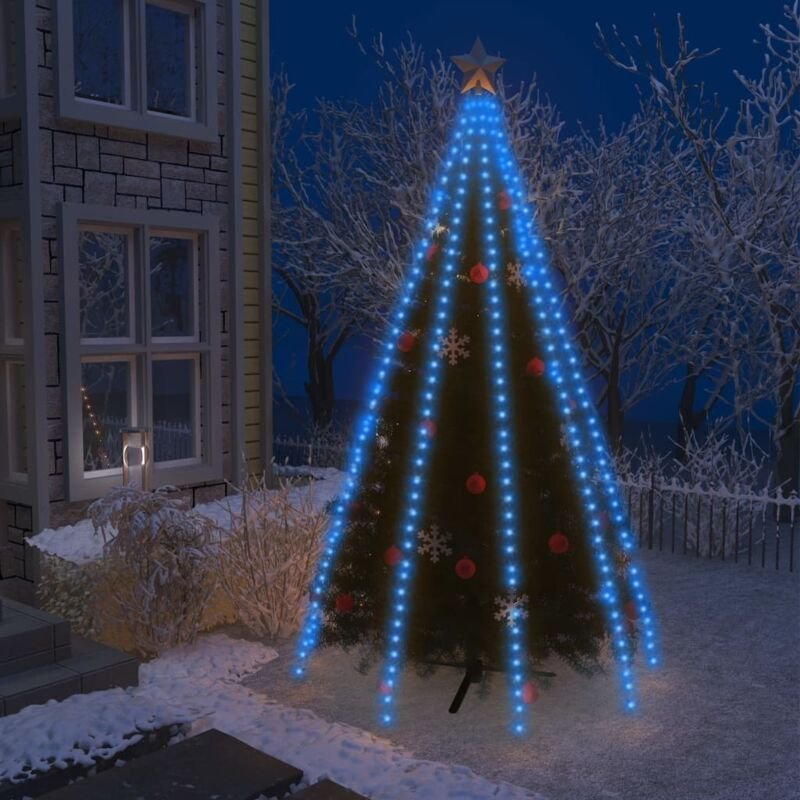 Weihnachtsbaum-Lichternetz mit 400 LEDs Blau 400 cm Vidaxl