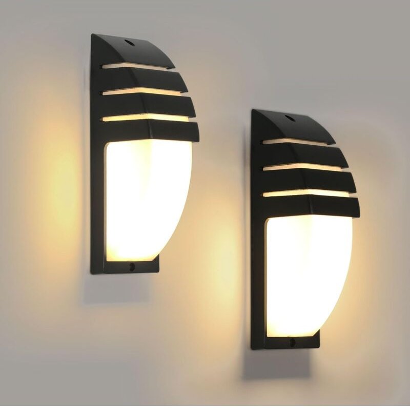 Thumbnail - COMELY Set mit 2 Außenwandleuchten 12W, LED-Außen-/Innenwandleuchten IP65 Wasserdicht, Warmweißes Licht 3000K, für Hof, ...
