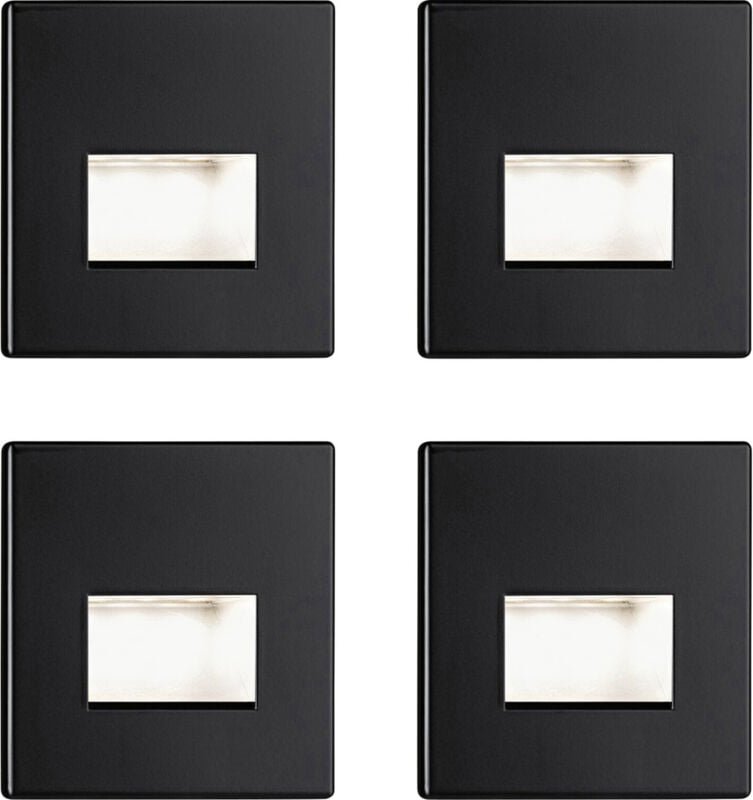 Paulmann 41308 Edge LED-Wandeinbauleuchte 4er Set LED LED Schwarz (matt)