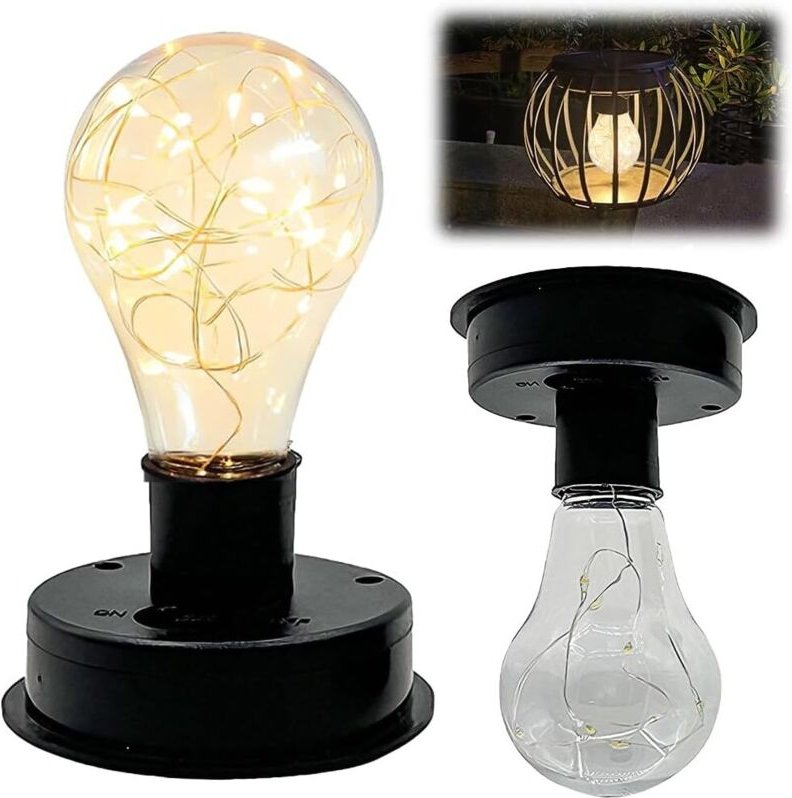 2-teiliges Solarlampen-Set, 8 cm Ersatz-Solarleuchte, Ersatz-Solarabdeckung, 600 mAh, für Gartendekoration, Zaun, Hof, w...