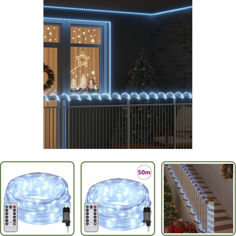 LED-Beleuchtung - Lichtseil mit 1200 LEDs Kaltweiß 50 m PVC