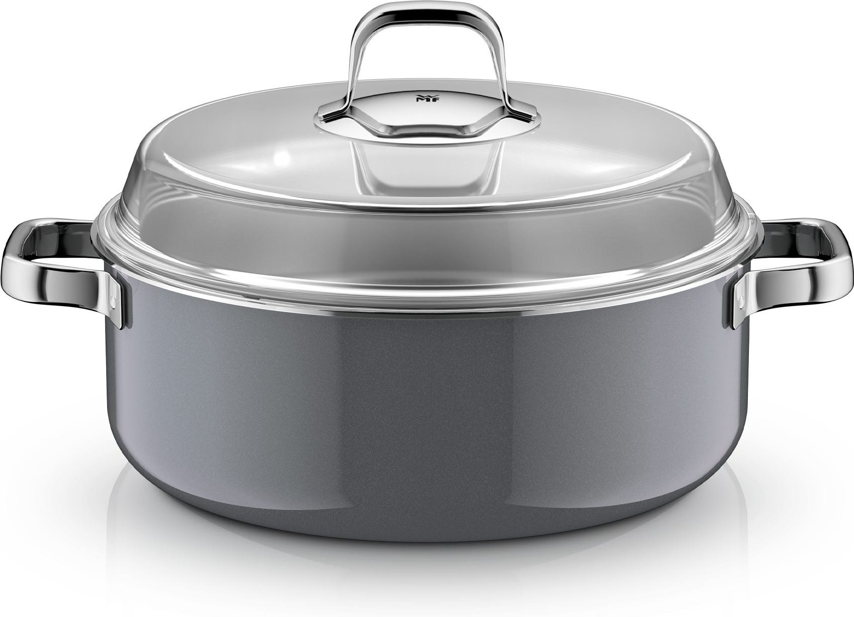 Fusiontec Mineral Pro, Schmortopf mit Deckel, 28 cm, Platinum