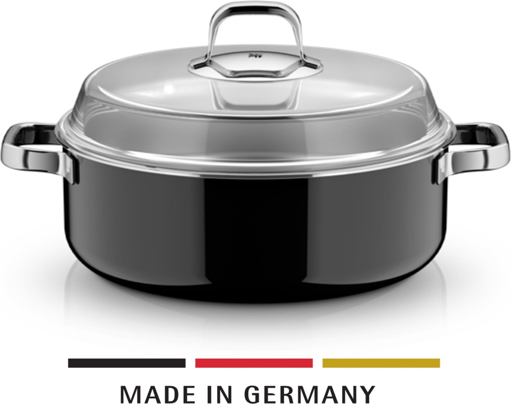 Fusiontec Mineral Pro, Schmortopf mit Deckel, 28 cm, Black